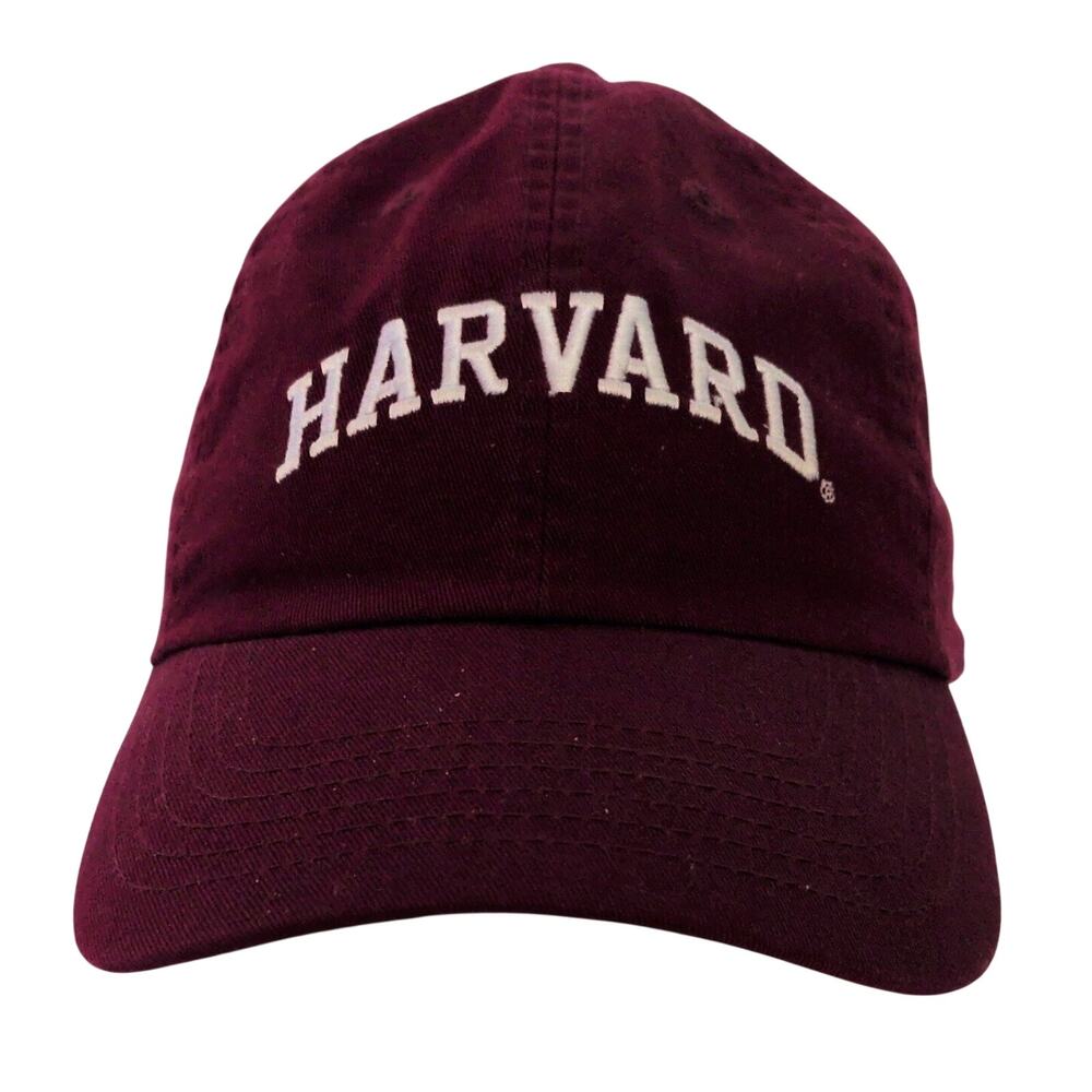 Harvard Baseball Cap Top of the World Men's Adjustable One Size Maroon White